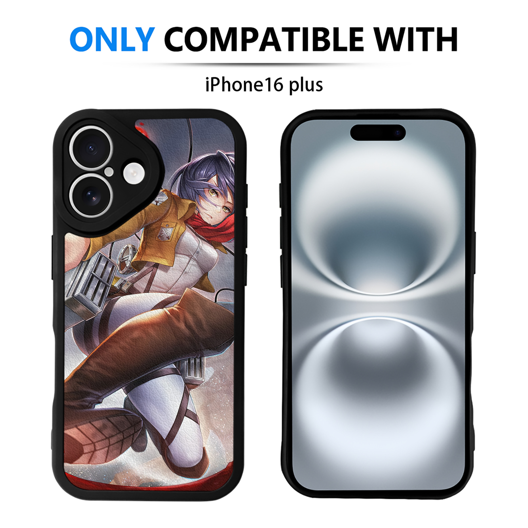 （画像用） 進撃の巨人 Attack on Titan 【iPhone 16シリーズ対応】シリコンスマホケース（レザー調） 材質：シリコン